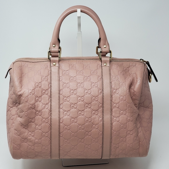 100% Auth Gucci Boston Light Pink Leather Bag - Picture 2 of 16